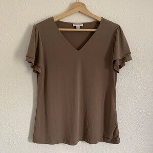 Calvin Klein Blouse with Flutter-style Sleeves